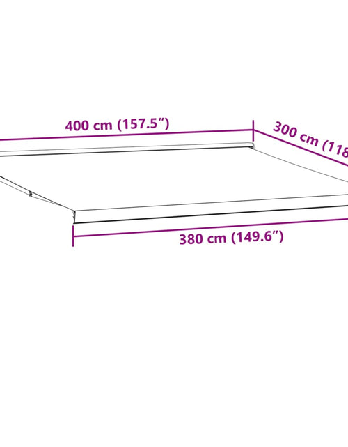 Загрузите изображение в средство просмотра галереи, Copertină retractabilă antracit/alb, 4x3 m, textil/aluminiu
