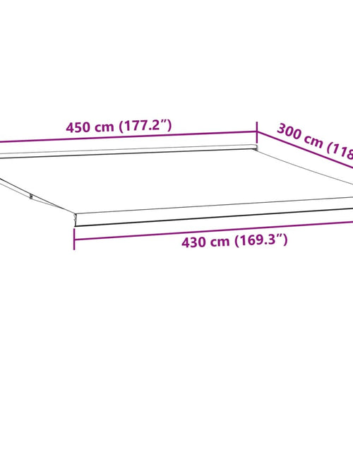 Загрузите изображение в средство просмотра галереи, Copertină retractabilă antracit/alb, 4,5x3 m, textil/aluminiu
