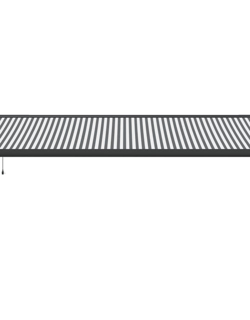 Загрузите изображение в средство просмотра галереи, Copertină retractabilă antracit/alb, 5x3 m, textil/aluminiu
