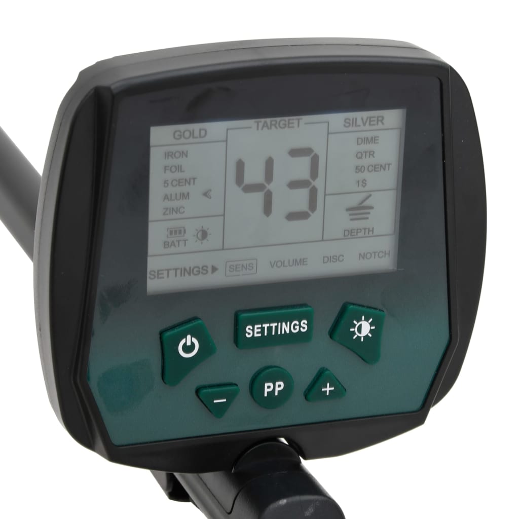 Detector de metale, adâncime de căutare 24 cm, ecran LCD