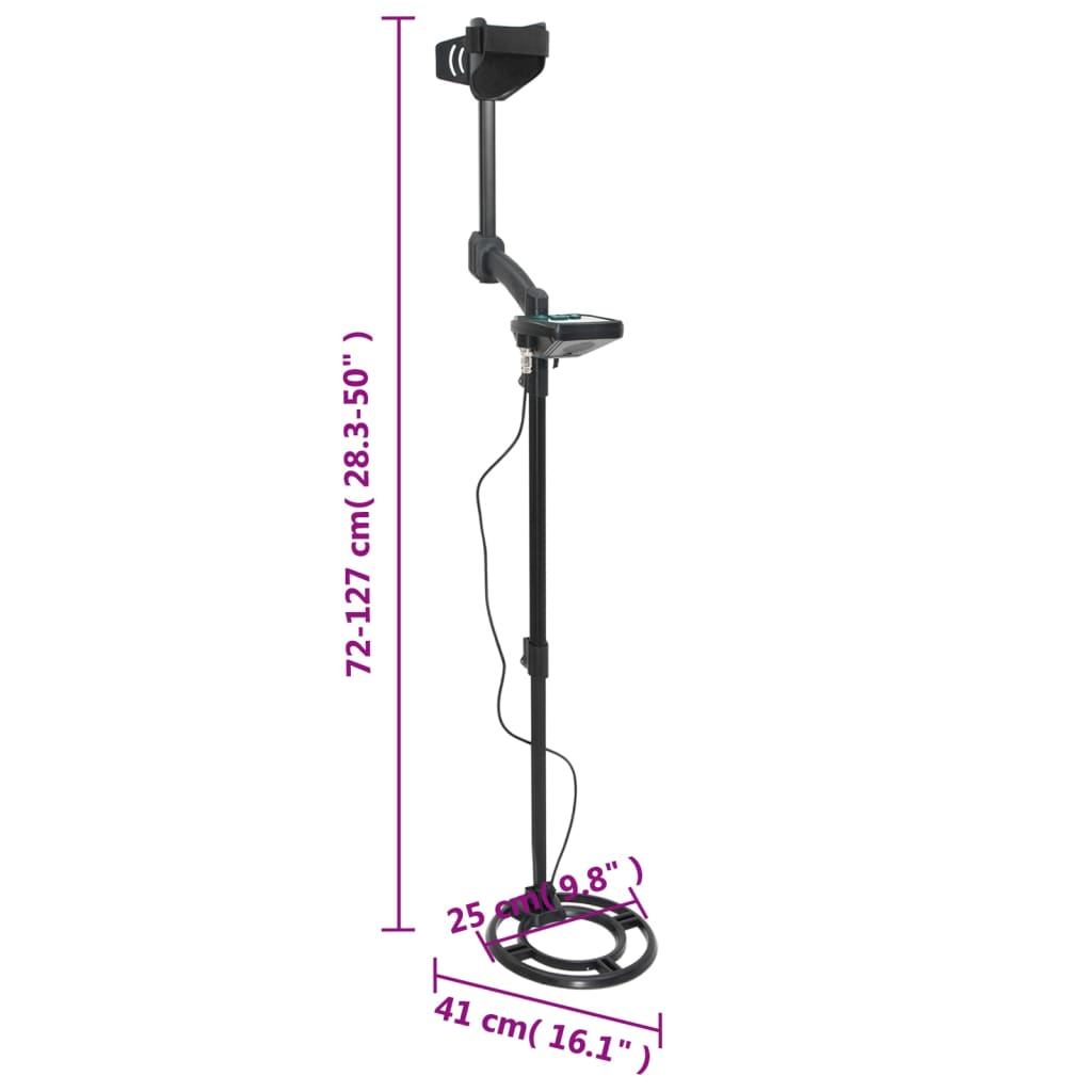 Detector de metale, adâncime de căutare 24 cm, ecran LCD