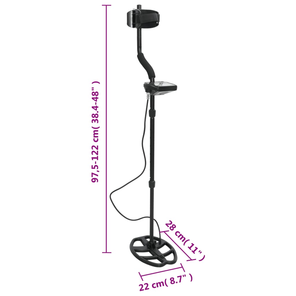 Detector de metale, adâncime de căutare 20 cm, ecran LCD