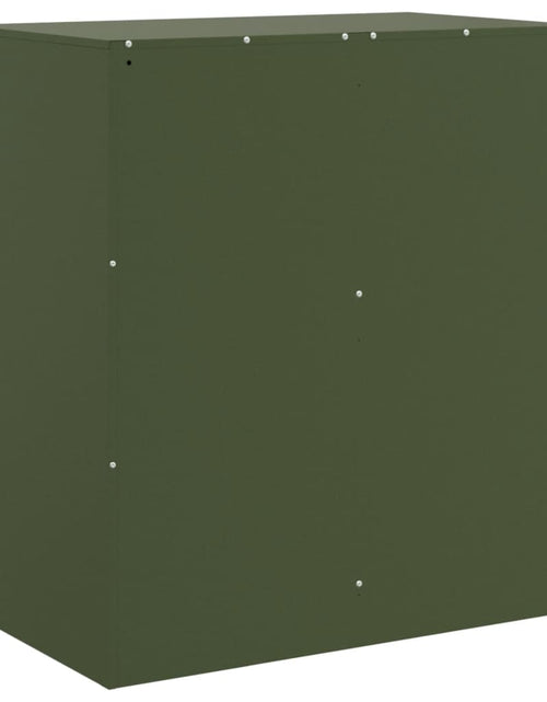 Загрузите изображение в средство просмотра галереи, Bufeta verde măslină 67x39x73 cm oțel
