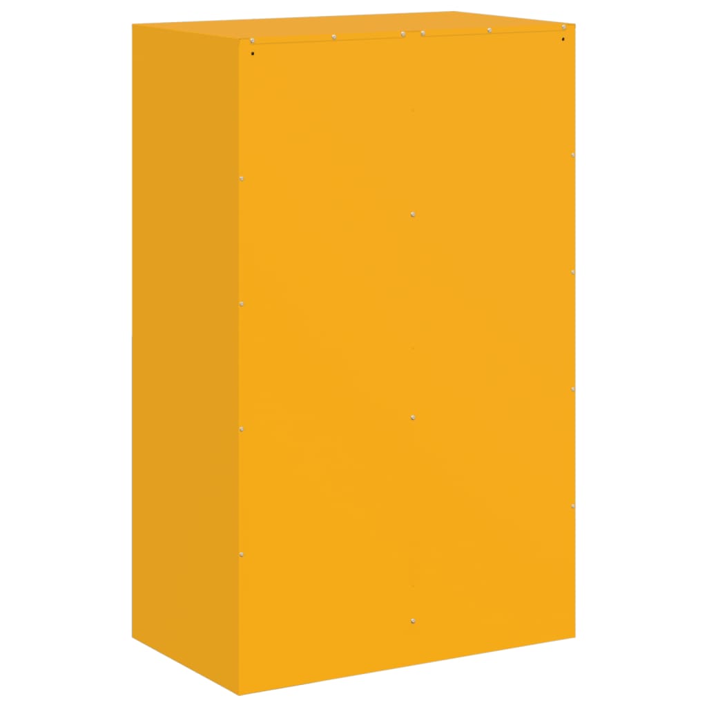 Noptieră, galben muștar, 67x39x107 cm oțel