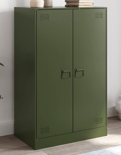 Încărcați imaginea în vizualizatorul Galerie, Comodă verde măslină 67x39x107 cm oțel
