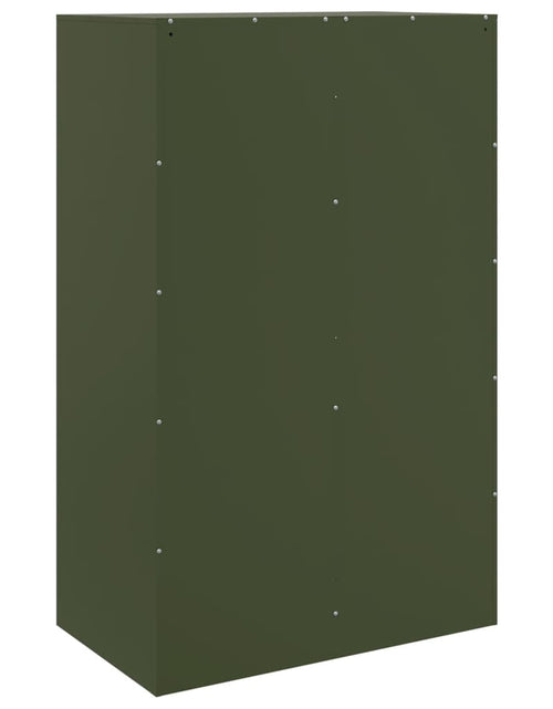 Загрузите изображение в средство просмотра галереи, Comodă verde măslină 67x39x107 cm oțel
