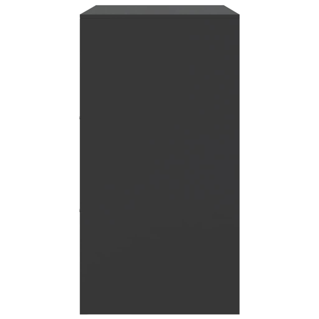 Servantă, negru, 67x39x73 cm, oțel
