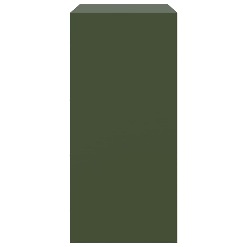 Bufeta verde măslină 67x39x83 cm oțel