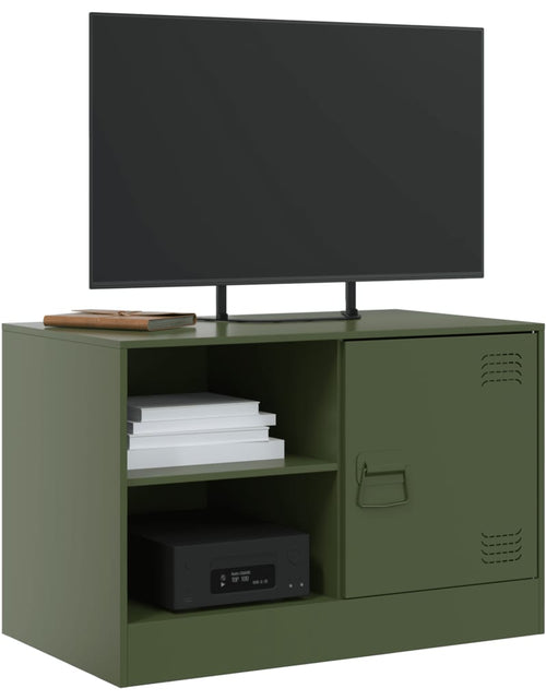 Загрузите изображение в средство просмотра галереи, Comodă TV, verde măsliniu, 67x39x44 cm, oțel
