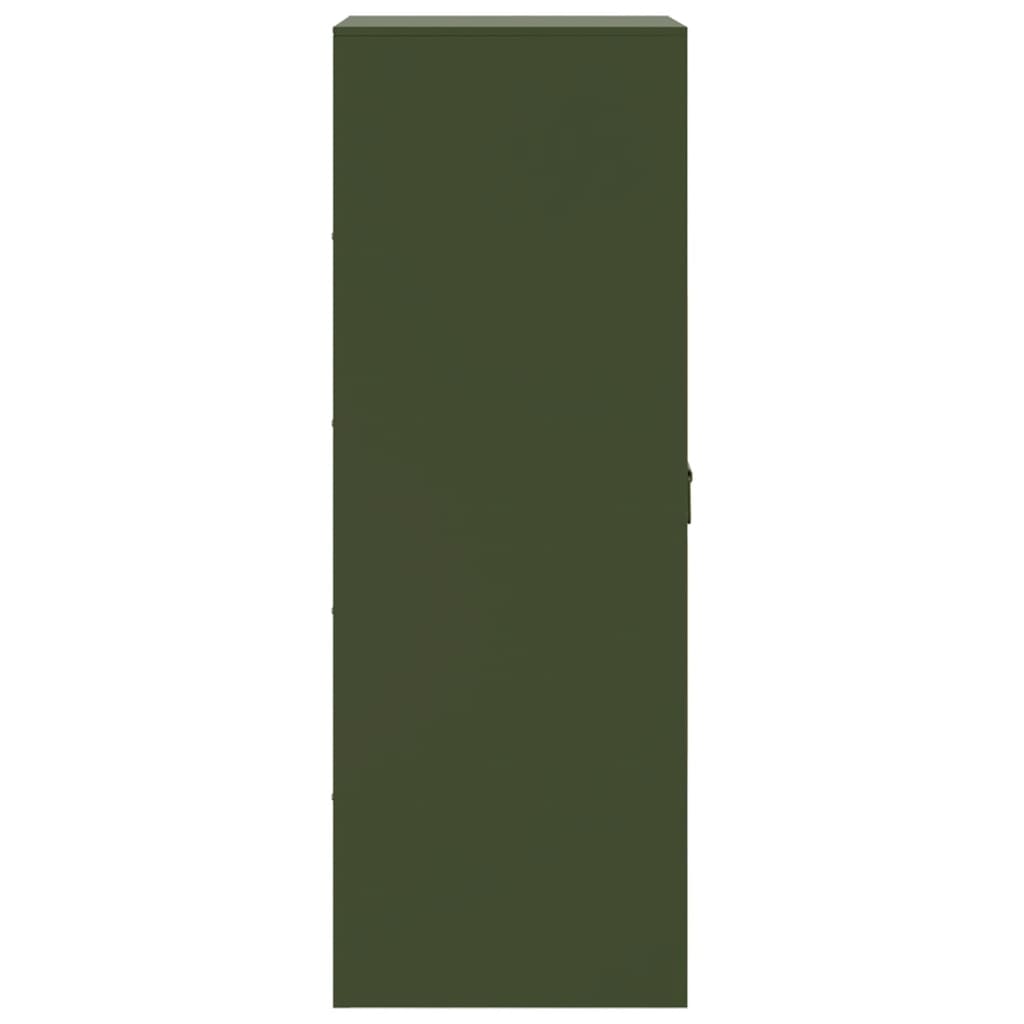 Comodă verde măslină 34,5x39x107 cm oțel