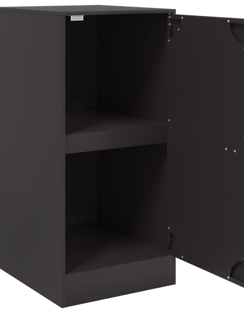 Загрузите изображение в средство просмотра галереи, Servantă, negru, 34,5x39x73 cm, oțel
