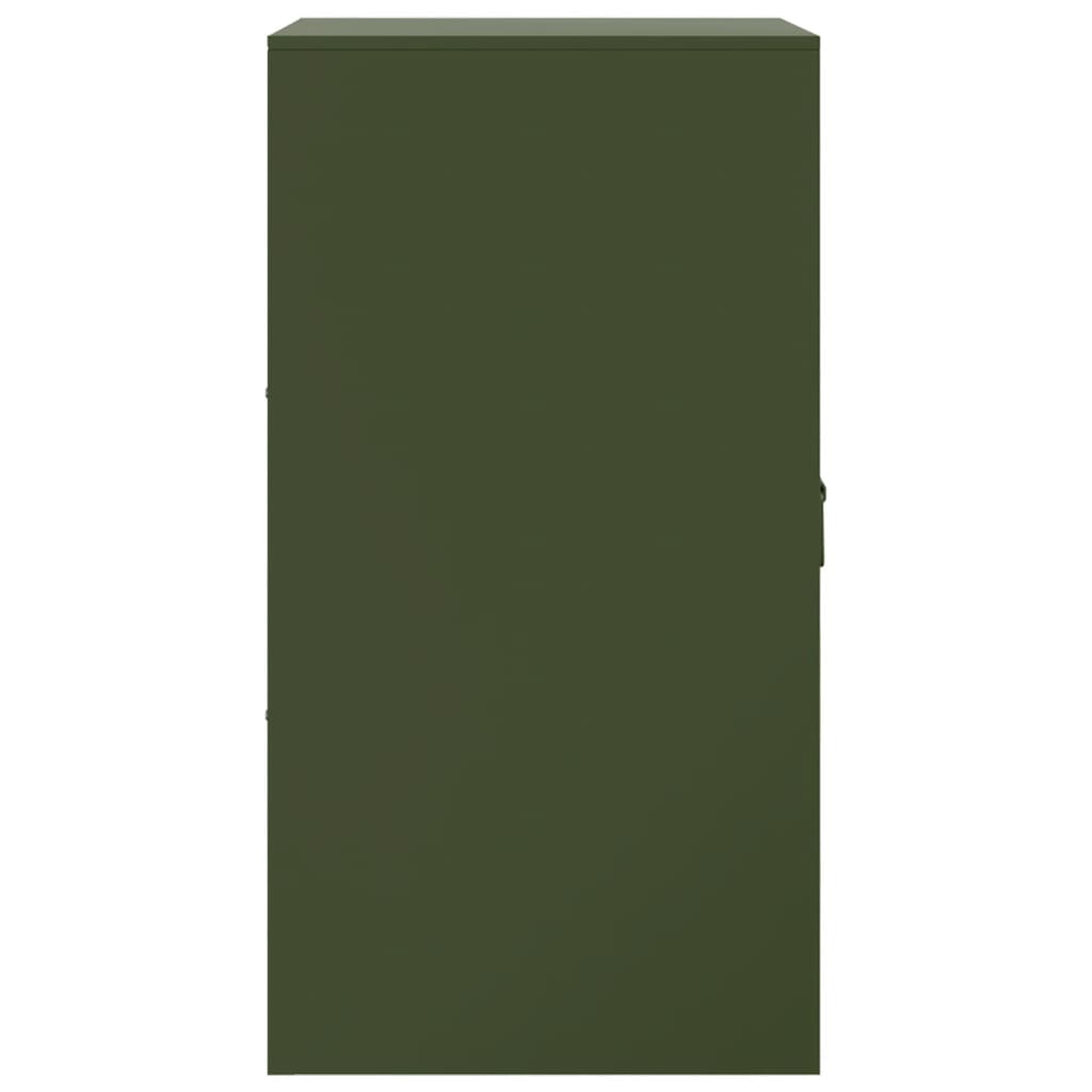 Bufeta verde măslină 34,5x39x73 cm oțel