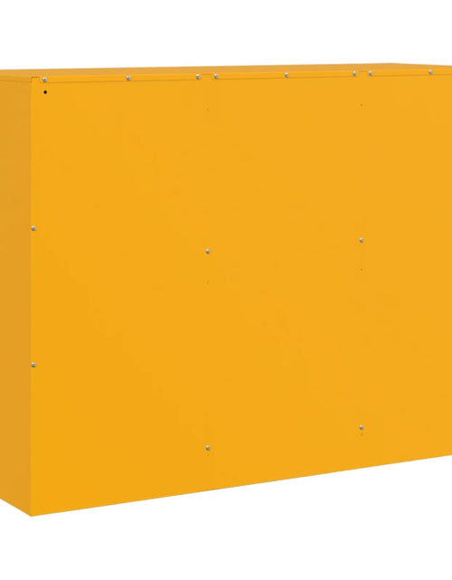 Încărcați imaginea în vizualizatorul Galerie, Noptieră, galben muștar, 99x39x73 cm oțel

