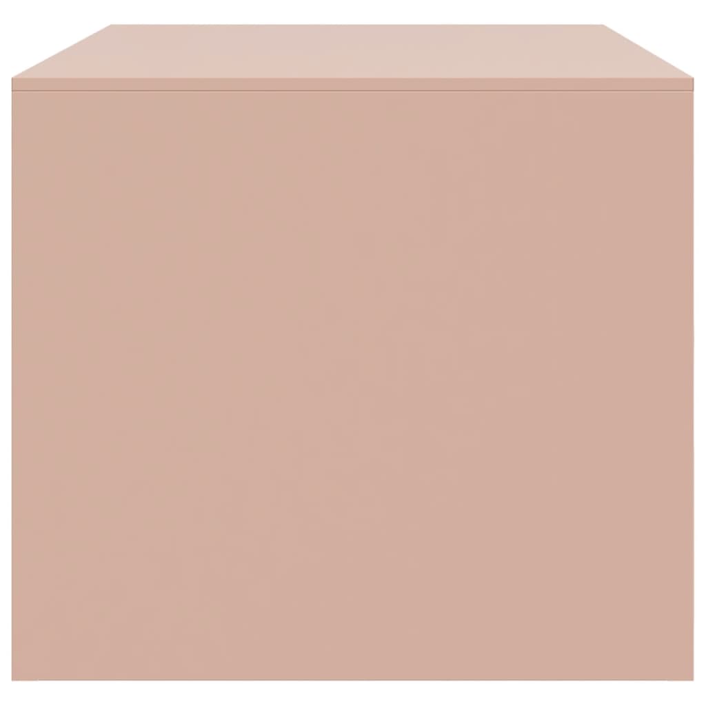 Măsuță de cafea, roz, 67x50x44 cm, oțel