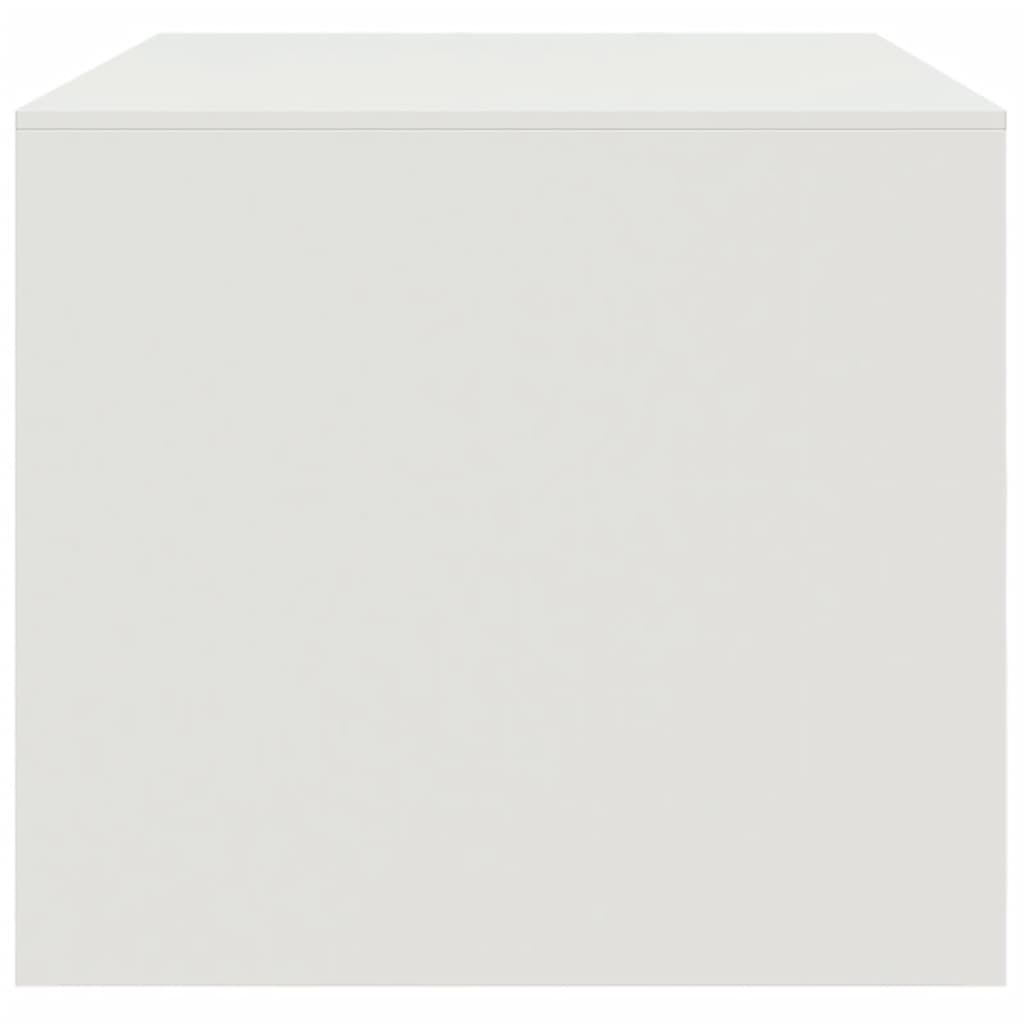 Măsuță de cafea, alb, 67x50x44 cm, oțel