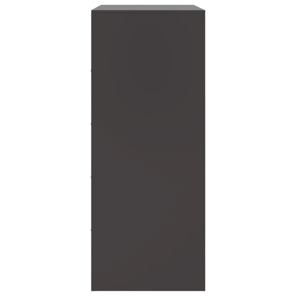 Dulap înalt, negru, 67x39x95 cm, oțel
