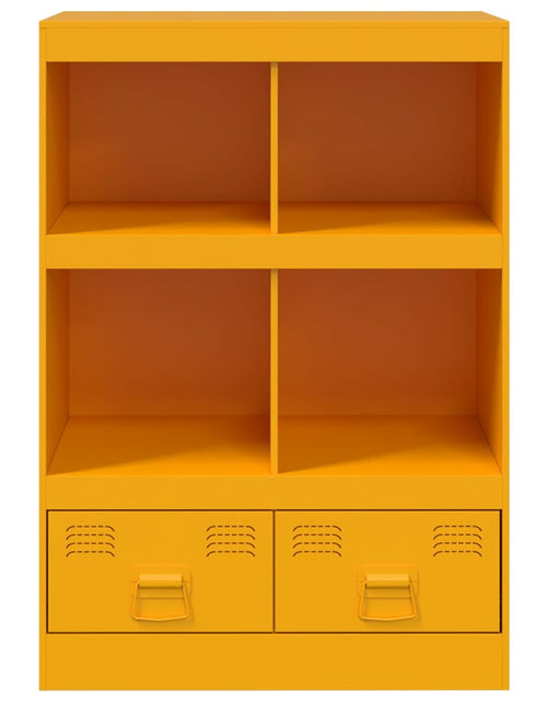 Încărcați imaginea în vizualizatorul Galerie, Noptieră, galben muștar, 67x39x95 cm oțel
