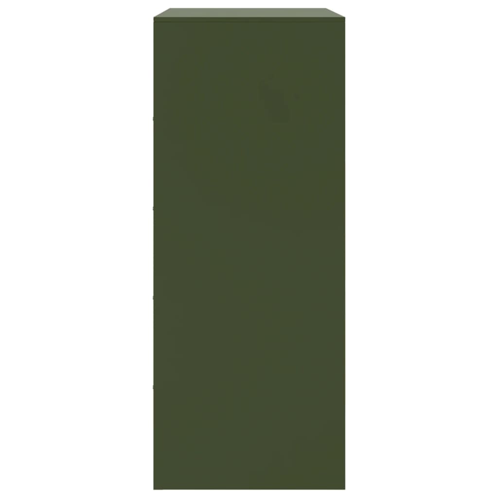 Dulap înalt verde măslină 67x39x95 cm oțel