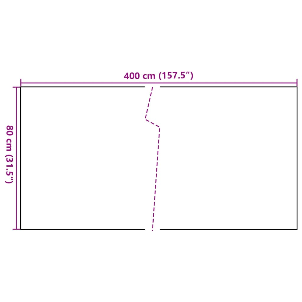 Paravan pentru balcon, antracit, 400x80 cm, poliratan