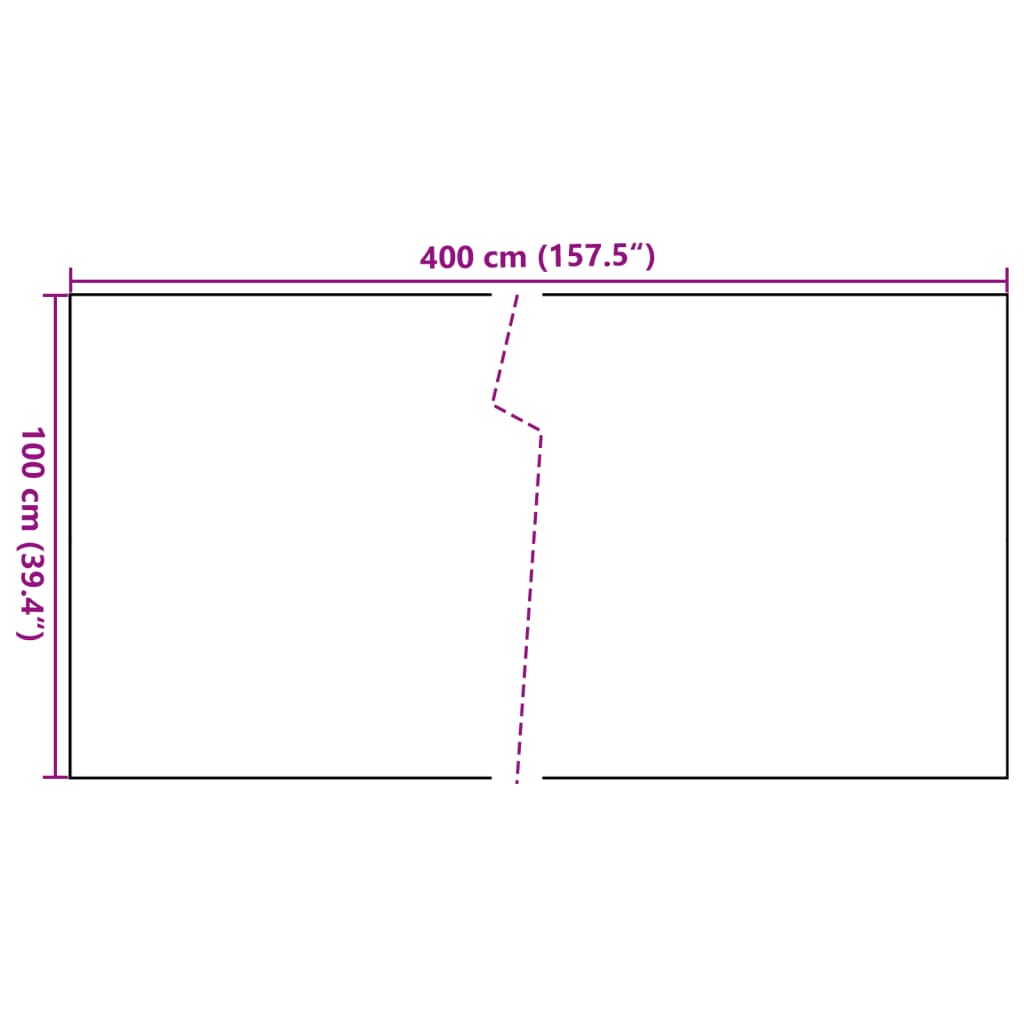 Paravan pentru balcon, antracit, 400x100 cm, poliratan