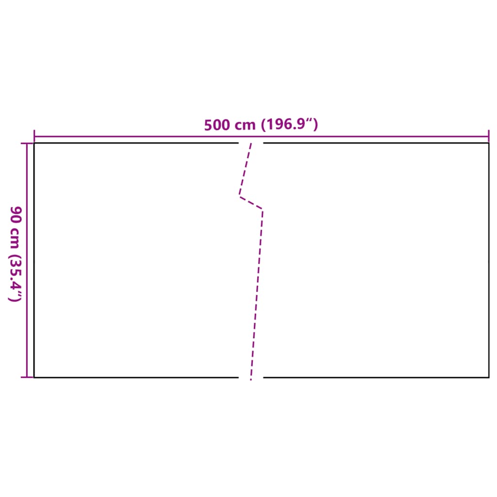 Paravan pentru balcon, antracit, 500x90 cm, poliratan