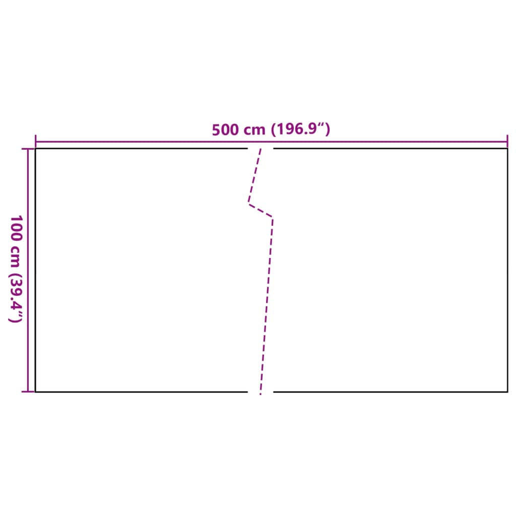 Paravan pentru balcon, antracit, 500x100 cm, poliratan