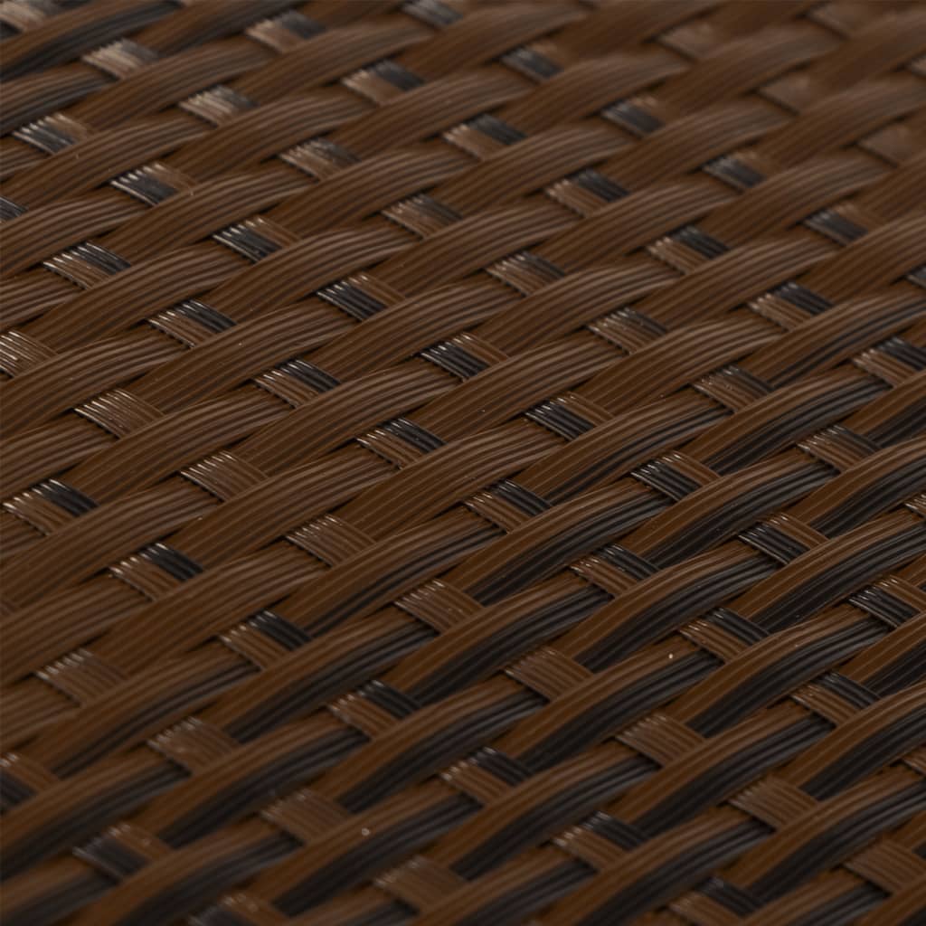Paravan pentru balcon, maro și negru, 500x100 cm, poliratan
