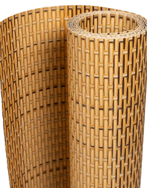 Încărcați imaginea în vizualizatorul Galerie, Paravan Balcon Maro Deschis 300x80 cm Poly Rattan
