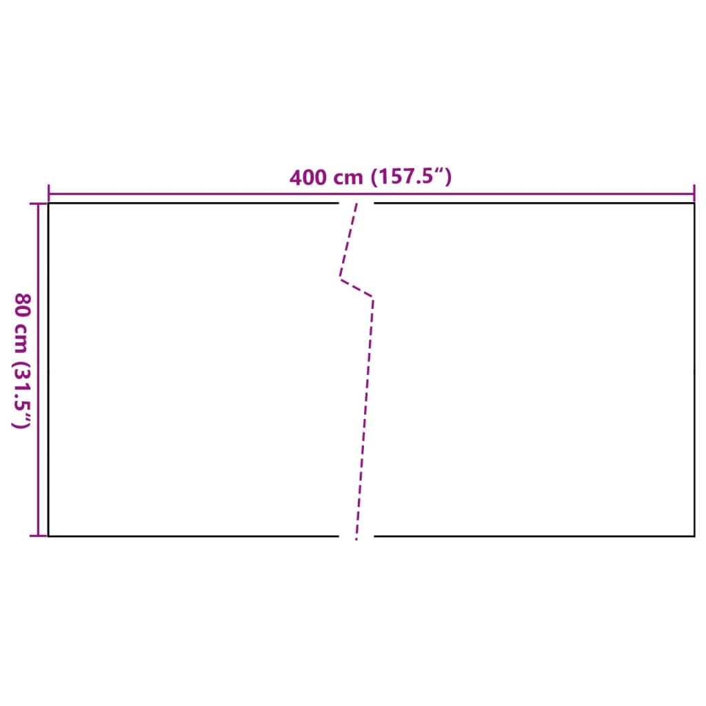 Paravan Balcon Maro Deschis 400x80 cm Poly Rattan