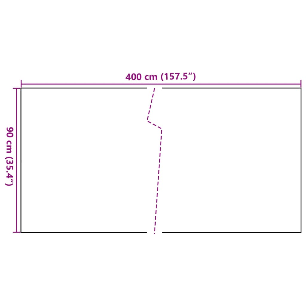 Paravan Balcon Maro Deschis 400x90 cm Poly Rattan