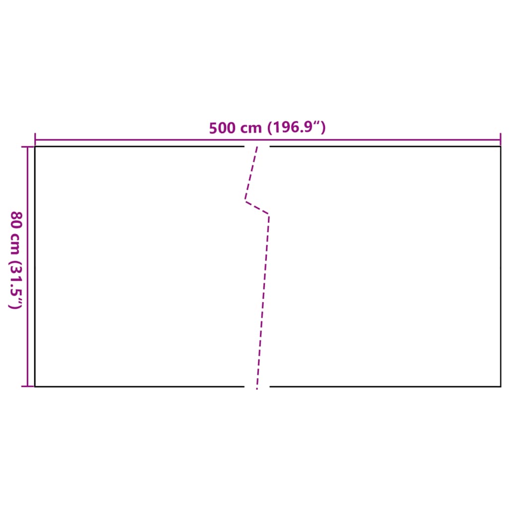 Paravan Balcon Maro Deschis 500x80 cm Poly Rattan