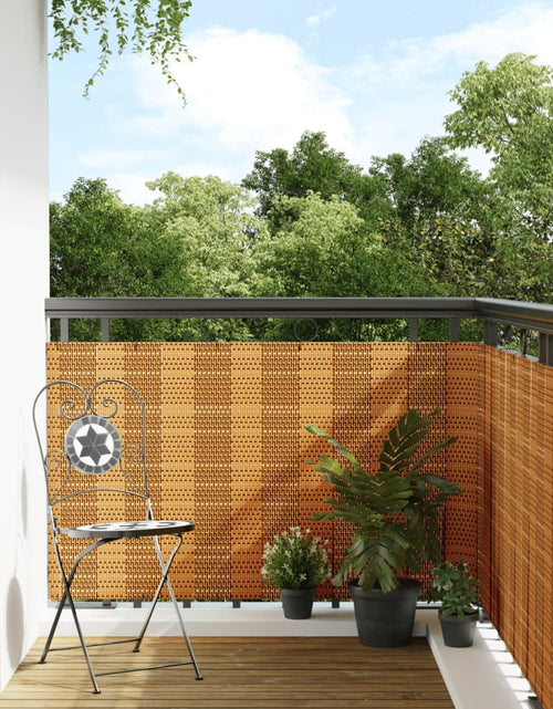 Încărcați imaginea în vizualizatorul Galerie, Paravan Balcon Maro Deschis 500x80 cm Poly Rattan
