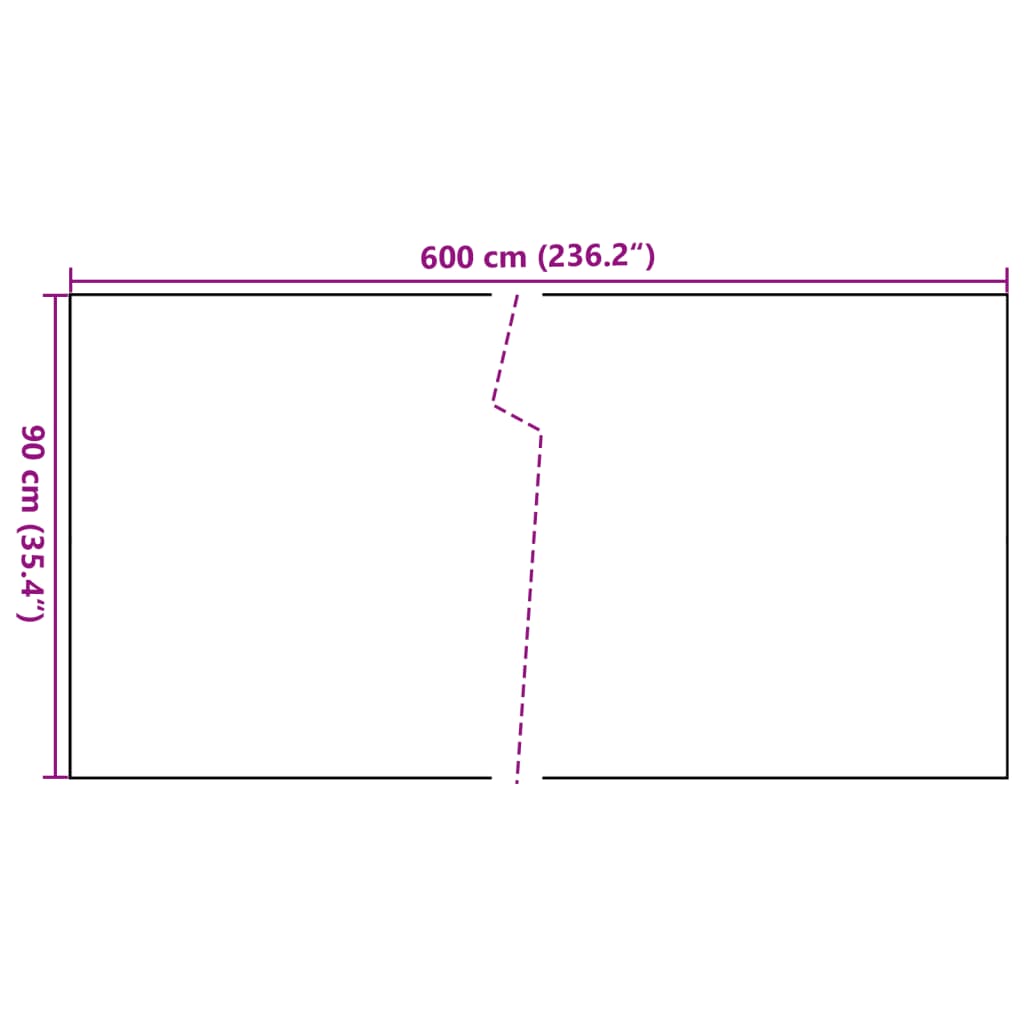 Paravan Balcon Maro Deschis 600x90 cm Poly Rattan