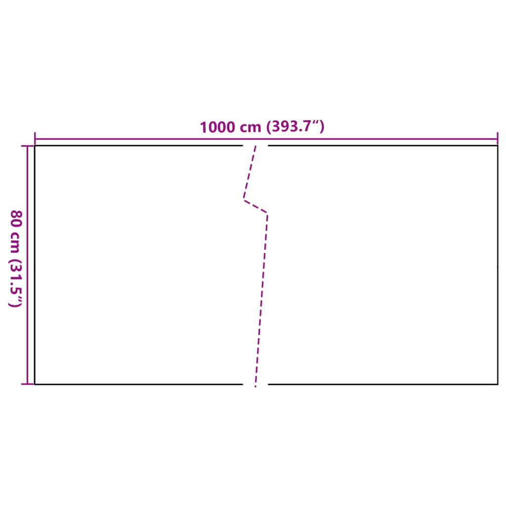 Paravan Balcon Maro Deschis 1000x80 cm Poly Rattan