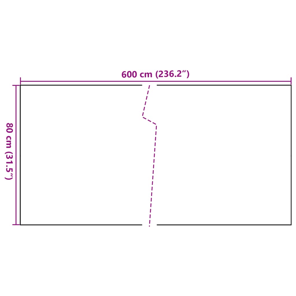 Paravan Balcon Alb 600x80 cm Poly Rattan