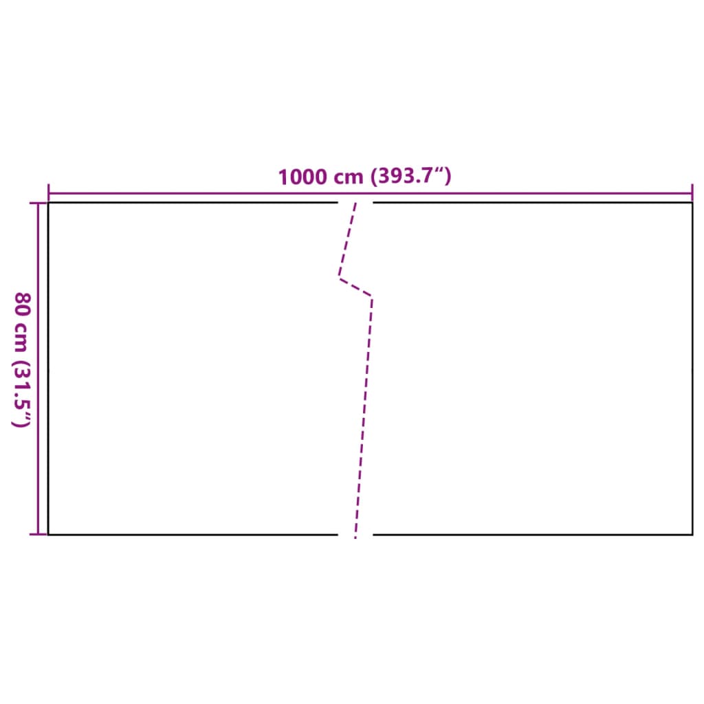 Paravan Balcon Alb 1000x80 cm Poly Rattan