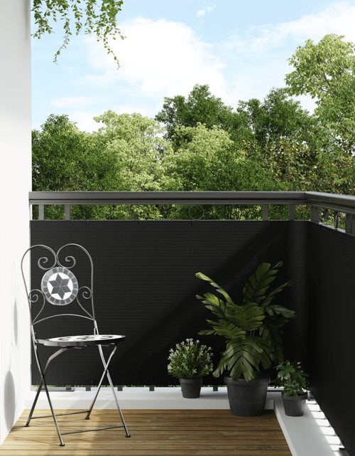 Încărcați imaginea în vizualizatorul Galerie, Paravan pentru balcon, negru, 300x90 cm, poliratan

