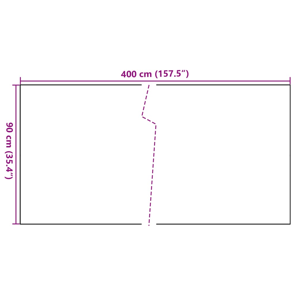 Paravan pentru balcon, negru, 400x90 cm, poliratan