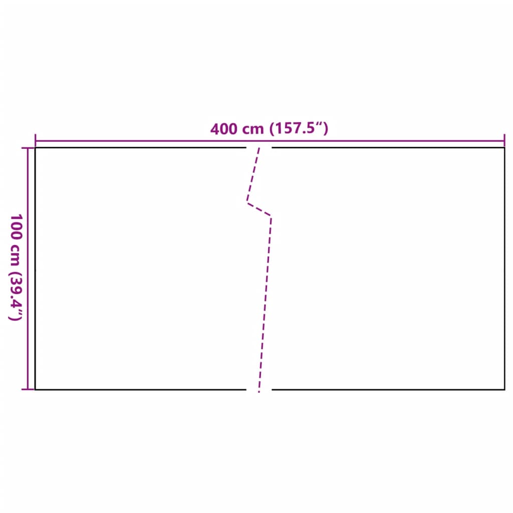 Paravan pentru balcon, negru, 400x100 cm, poliratan