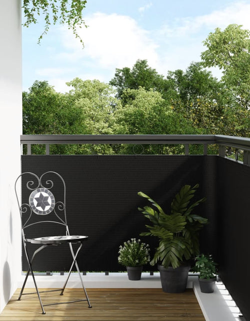 Încărcați imaginea în vizualizatorul Galerie, Paravan pentru balcon, negru, 1000x100 cm, poliratan
