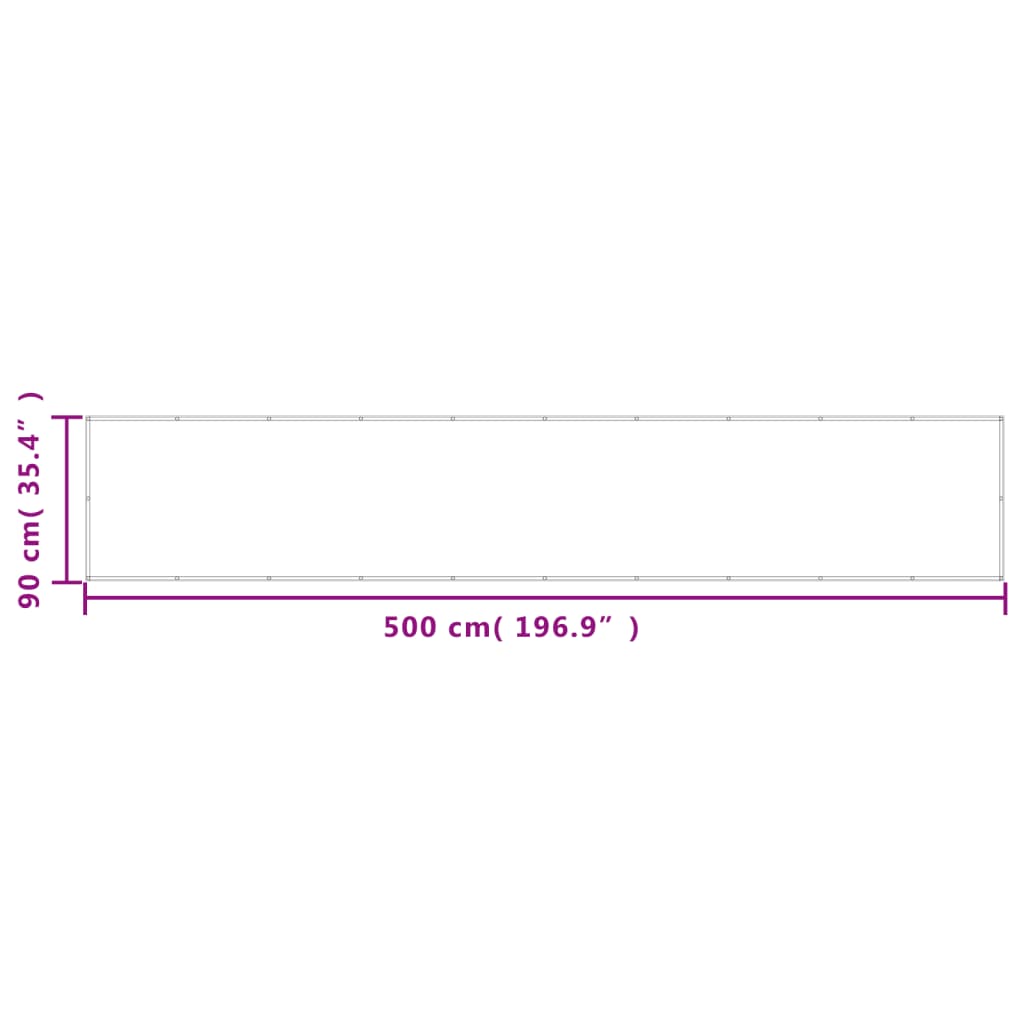 Paravan de balcon gri deschis 90x500 cm 100% poliester oxford