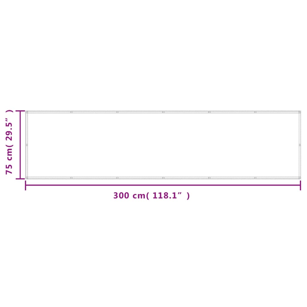 Paravan de balcon, nisipiu, 75x300 cm, 100% poliester oxford