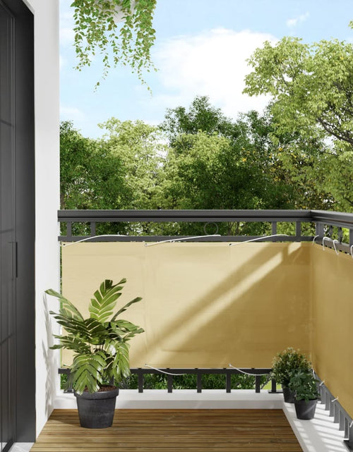 Загрузите изображение в средство просмотра галереи, Paravan de balcon, nisipiu, 75x500 cm, 100% poliester oxford
