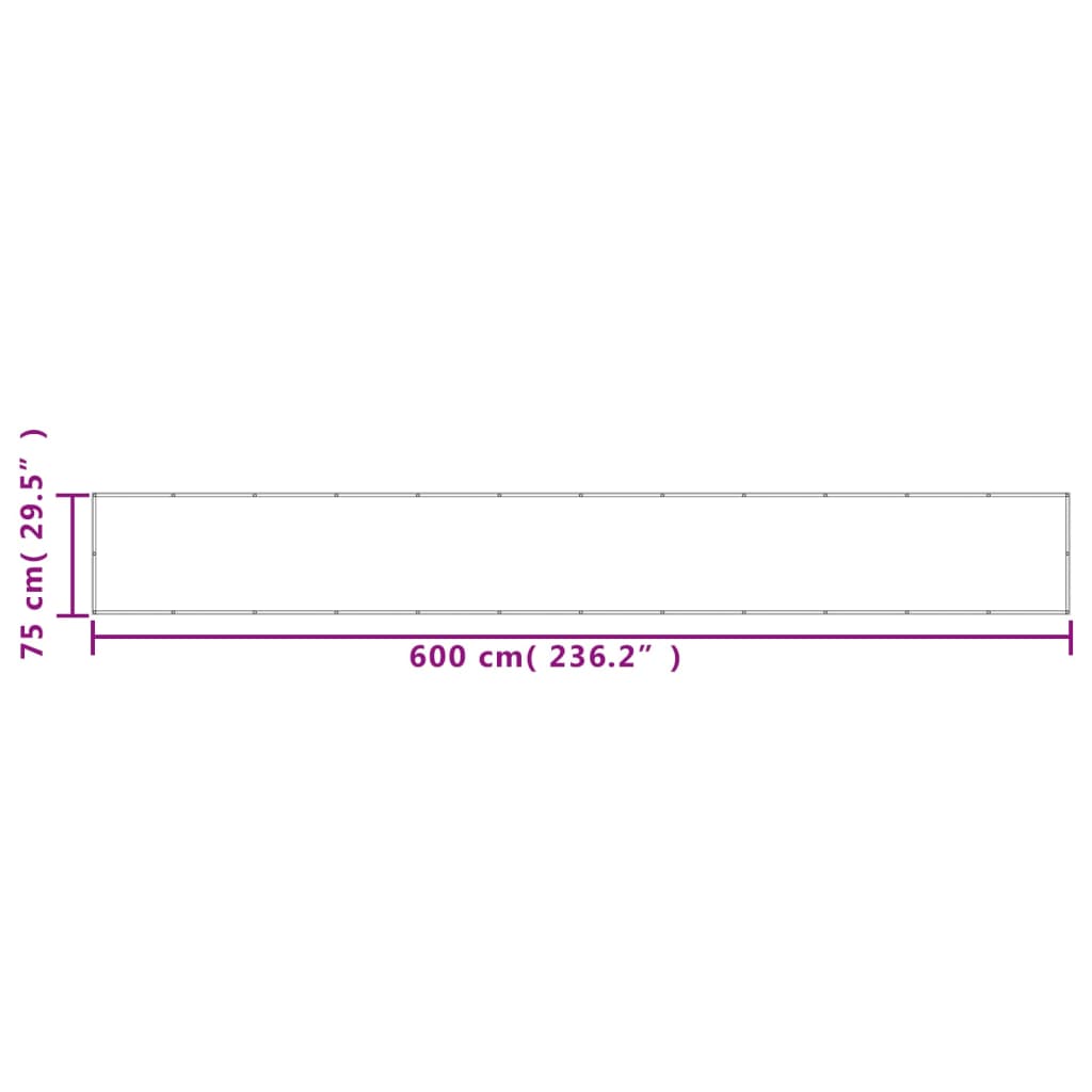 Paravan de balcon, nisipiu, 75x600 cm, 100% poliester oxford