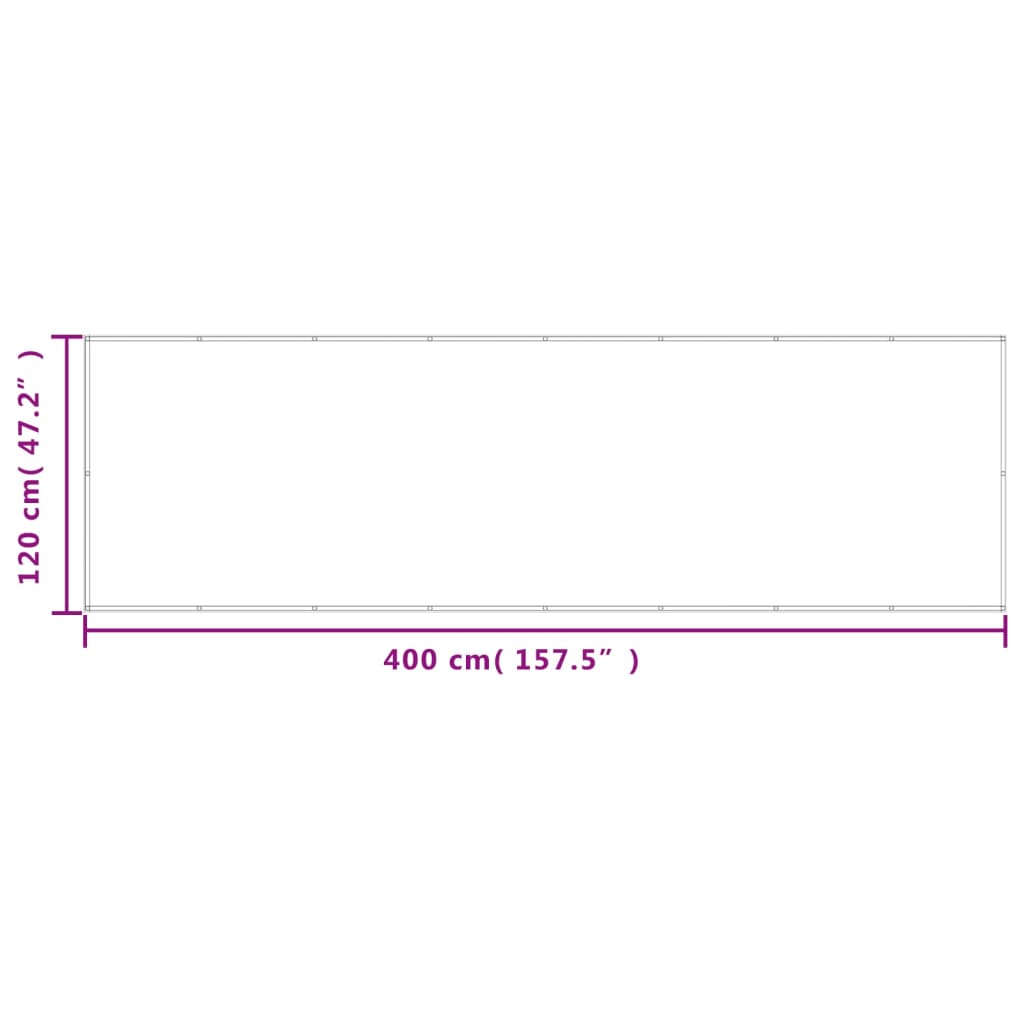 Paravan de balcon, nisipiu, 120x400 cm, 100% poliester oxford