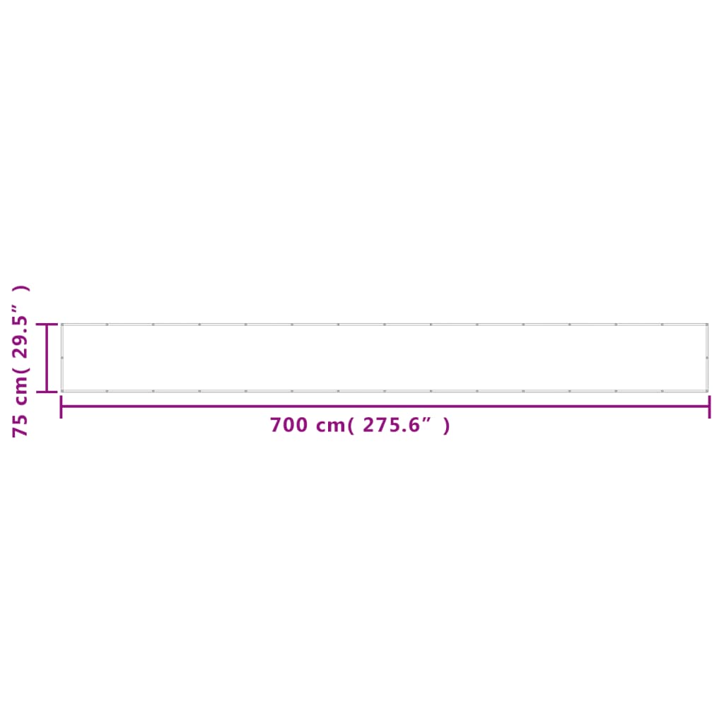 Paravan de balcon, bej, 75x700 cm, 100% poliester oxford