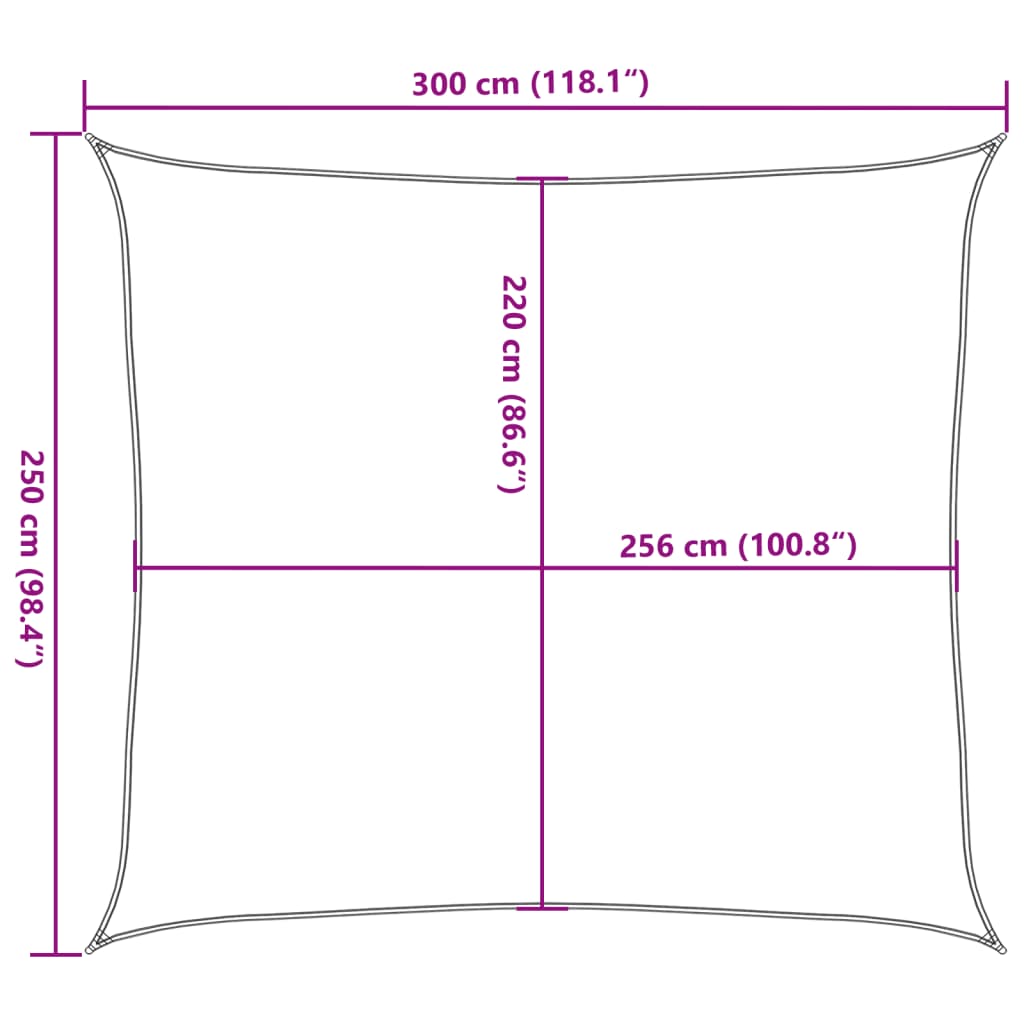 Parasolar, nisipiu, 3x2,5 m, 100% poliester Oxford