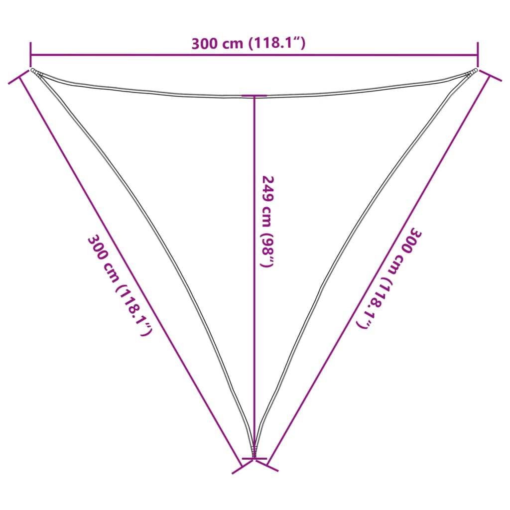 Parasolar, nisipiu, 3x3x3 m, 100% poliester Oxford