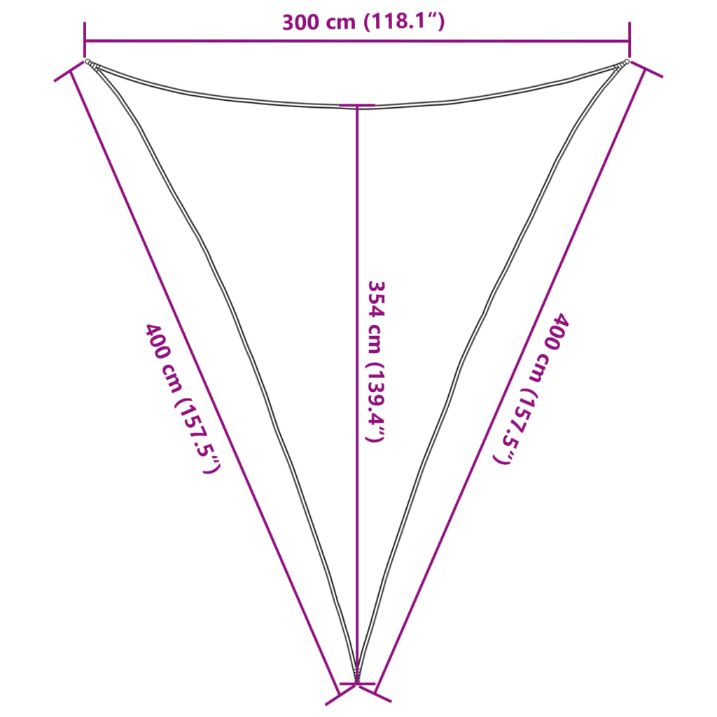 Parasolar, nisipiu, 3x4x4 m, 100% poliester Oxford