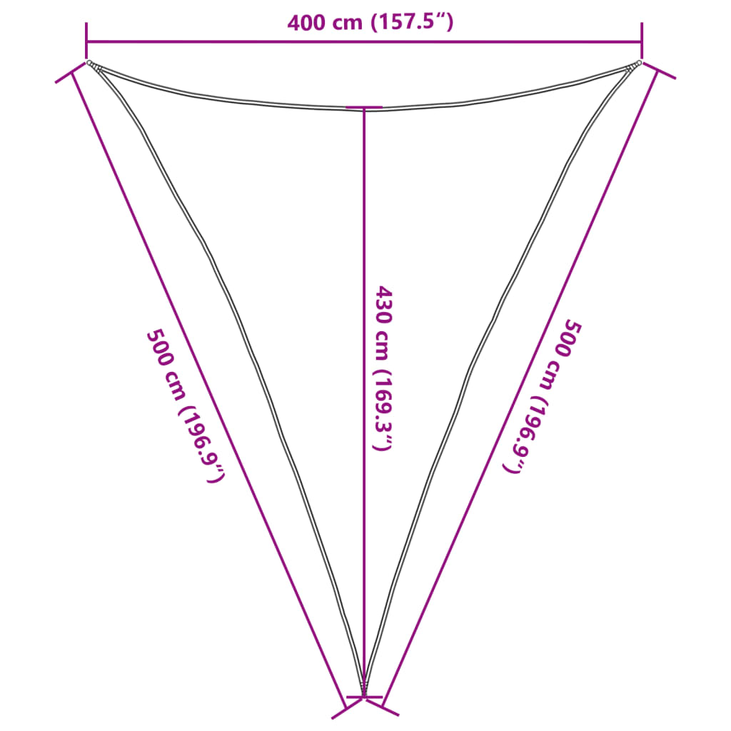 Parasolar, nisipiu, 4x5x5 m, 100% poliester Oxford